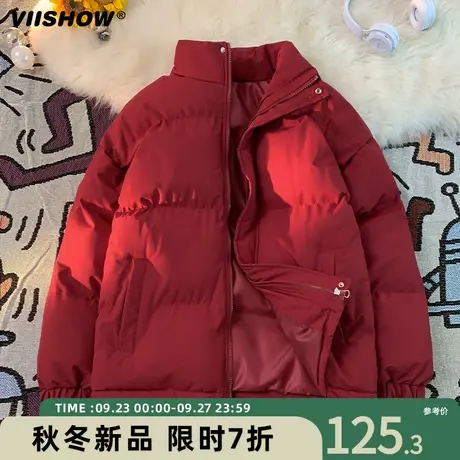 VIISHOW保暖宽松面包服潮牌加厚衣服冬季男生痞帅棉衣美式棉服男商品大图