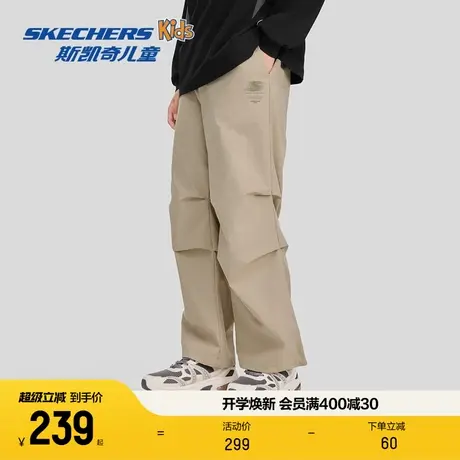 Skechers斯凯奇2025新款夏季男子宽松百搭运动休闲裤舒适梭织长裤图片