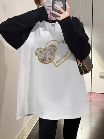 春秋装仿棉长袖t恤女2023新款欧货小众设计感冬季内搭打底衫上衣图片