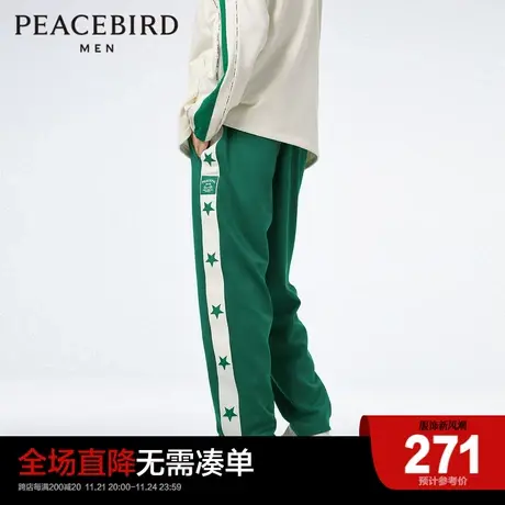 太平鸟男装 潮流直筒休闲裤卫裤男运动长裤B2GD1322商品大图
