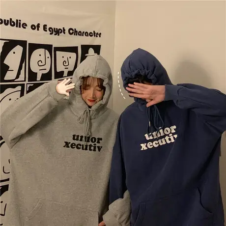 美式oversize连帽卫衣外套女春秋爆款宽松小众早秋季上衣2024新款图片