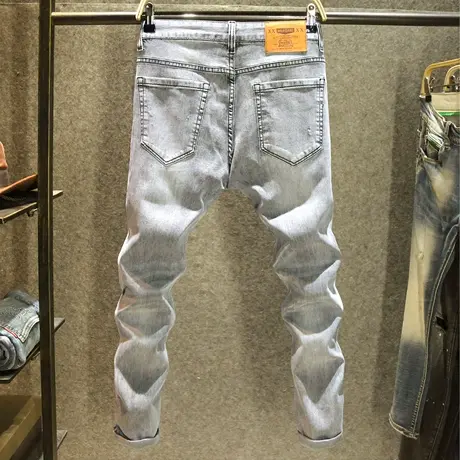 夏季薄款休闲牛仔裤男款面料舒适欧货长裤男士时尚简约青年裤子潮商品大图