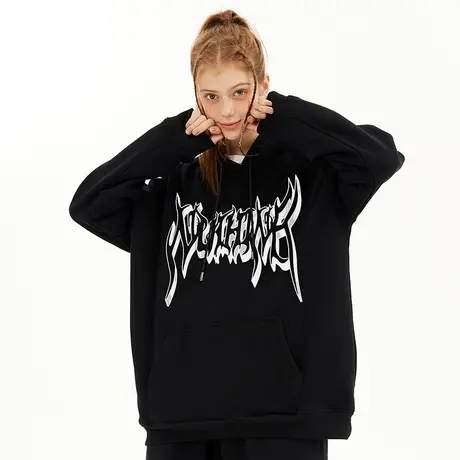 西海岸带帽加厚卫衣潮牌美式高街男冬季季国潮宽松潮流大码外套潮图片