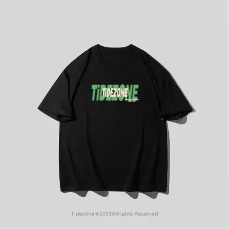 Ohlyah短袖T恤男女同款字母印花体恤街头涂鸦上衣纯棉衣服落肩夏图片