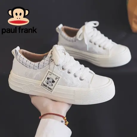 大嘴猴夏款透气帆布鞋女款小白鞋2023新款夏季薄款休闲布鞋球鞋子商品大图