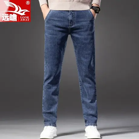 男士牛仔裤春秋季宽松直筒长裤2023新款潮牌百搭厚款休闲裤子男款商品大图