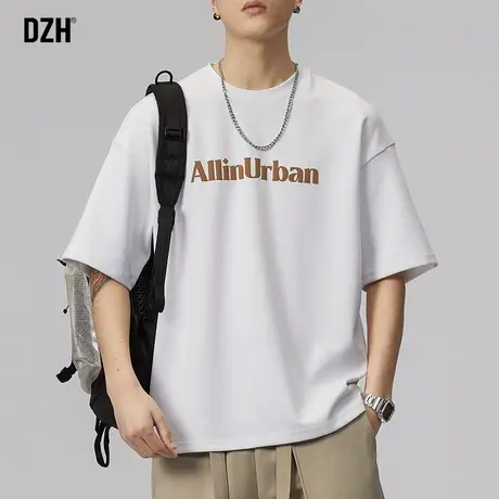 男士白色300g重磅t恤男短袖夏季男款情侣装夏装宽松上衣半袖体恤商品大图