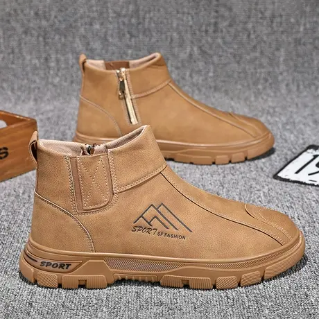 2022新款男士雨鞋冬季时尚钓鱼鞋防滑劳保中筒雨靴户外防水鞋男款商品大图