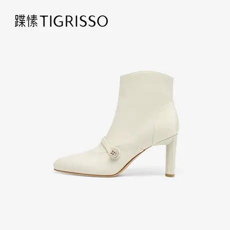蹀愫25冬季新款复古玛丽珍靴宫廷风时装靴高跟瘦瘦靴TA65724-11商品大图