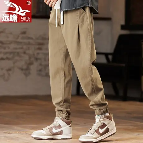 工装裤男春秋新款潮牌宽松休闲裤长裤男生束脚裤男士秋季裤子男款图片
