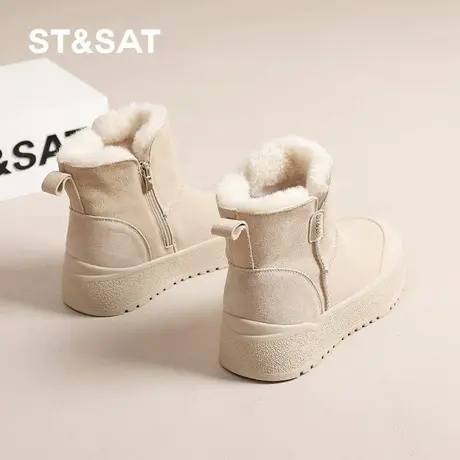 星期六雪地靴女冬2024冬季新款女款爆款女鞋加绒加厚保暖东北棉鞋图片