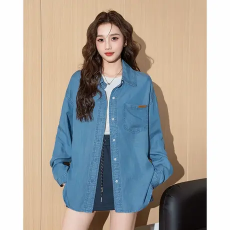 唐狮春秋季新款女衬衫休闲小众宽松设计感衬衫外套时尚高级潮TM图片