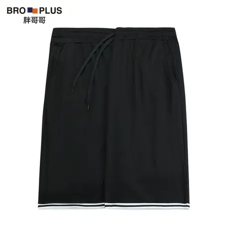 胖哥哥大码短裤男夏季休闲裤男士假两件五分裤加肥加大抽绳运动裤商品大图