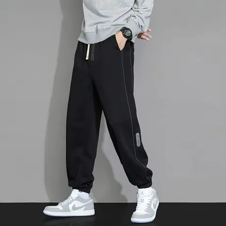 青少年休闲卫裤男生春秋季潮牌帅气束脚长裤子高中初中学生运动裤商品大图