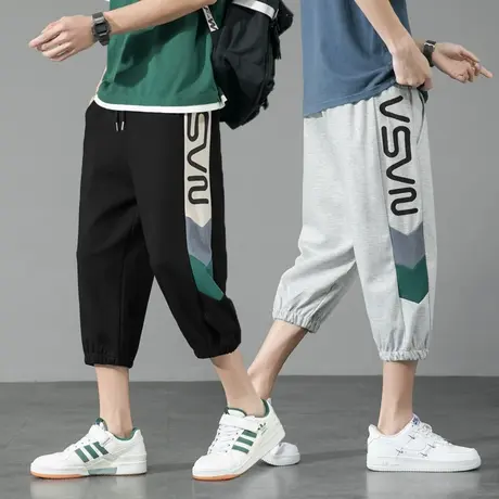 夏季薄款短裤12岁男孩13初高中学生14七分运动裤15大童棉感中裤子商品大图