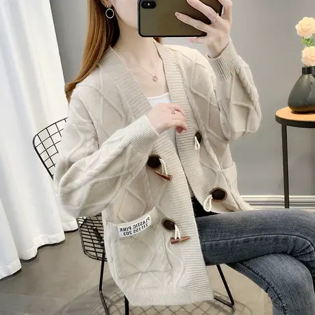 秋装女士毛衣开衫早秋2023年新款春款洋气上衣针织外套女春秋爆款商品大图