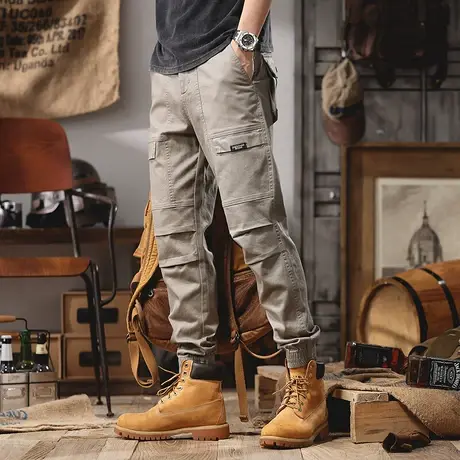 Modi Nick/摩帝尼克时尚潮流百搭工装裤纯棉舒适男士休闲裤直筒裤商品大图