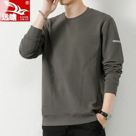 卫衣男春秋季2023年新款上衣男士长袖宽松百搭圆领打底衫T恤男款商品大图
