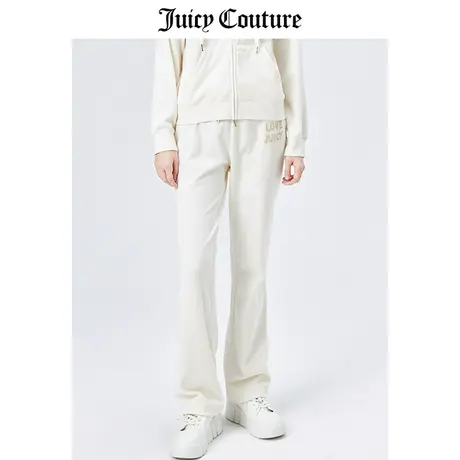 Juicy Couture橘滋休闲裤女美式春季新款天鹅绒长裤直筒微喇裤女商品大图