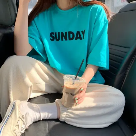 短袖T恤女宽松2023年夏装新款韩版学生洋气半袖网红上衣ins潮超火商品大图