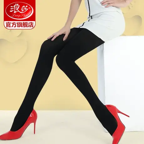 浪莎丝袜 女士2200D双加裆连裤袜 天鹅绒加厚打底裤袜春秋款中厚商品大图