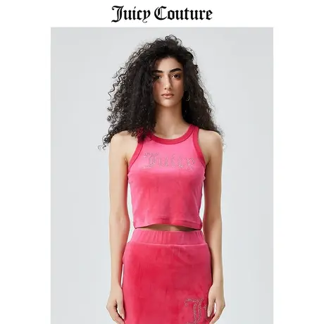 Juicy Couture橘滋背心女2023夏季新款套装辣妹天鹅绒吊带上衣潮图片