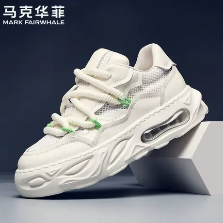马克华菲品牌正品板鞋男2025新款气垫不累脚休闲跑步透气小白潮鞋商品大图