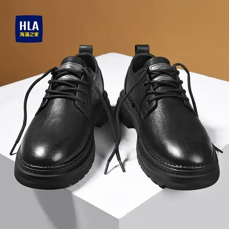 HLA/海澜之家工装鞋男鞋春秋款2025新款经典复古时尚休闲大头皮鞋商品大图