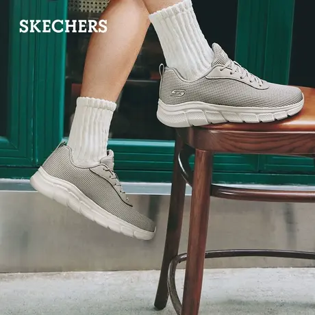 Skechers斯凯奇春男鞋绑带运动跑步鞋轻质百搭休闲鞋软底舒适透气商品大图