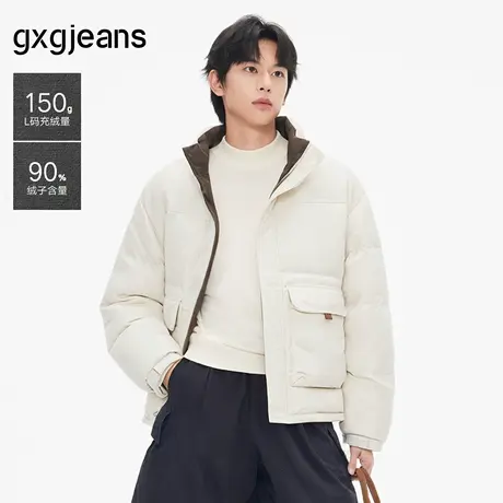 gxg.jeans男装2024年冬季新款立领羽绒服J24XD254149商品大图