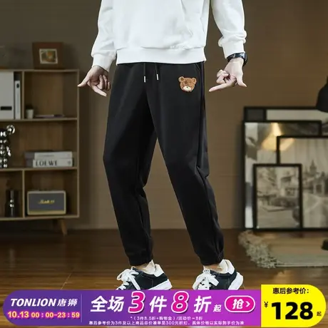 唐狮2023秋季新款运动裤男士束脚裤卫裤宽松休闲裤子男潮牌商品大图