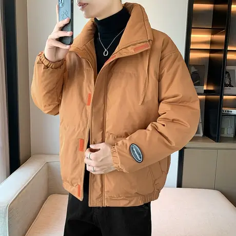 棉衣男士冬季加厚抗寒保暖立领外套青年学生休闲羽绒棉服棉袄潮牌图片