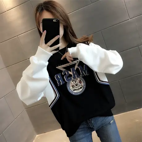 卫衣2024年新款女装韩版春秋季春款春装宽松女士薄款上衣外套爆款商品大图