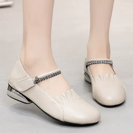 不累脚工作一脚蹬女鞋小单鞋百搭小皮鞋女秋季显脚小精致时尚通勤商品大图