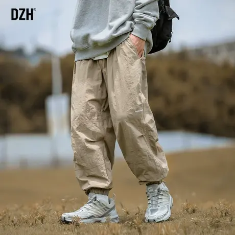 男士秋季冲锋裤子男潮流百搭2024新款工装束脚裤运动裤户外登山裤商品大图