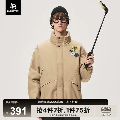 Lilbetter棉衣男新款加厚冬季外套美式潮流棉袄复古男装国潮棉服商品大图