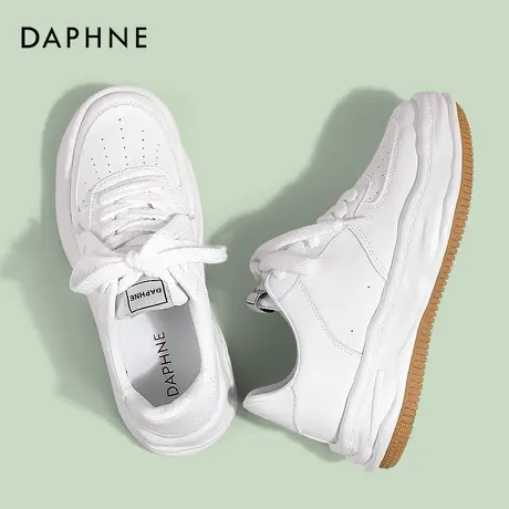 达芙妮女鞋小白鞋女秋薄款2022新款鞋子女平底运动休闲鞋溶解鞋女商品大图