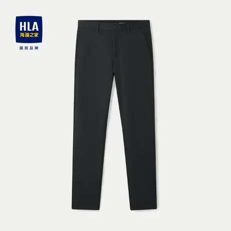 HLA/海澜之家六维弹力休闲裤2024春夏新款凉感中腰直筒修身裤子男图片