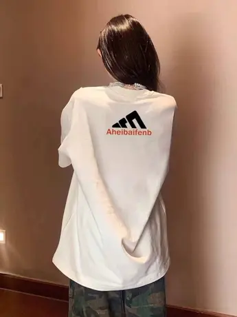 纯棉白色短袖t恤女夏装2024年新款中长款大版宽松别致独特上衣服商品大图