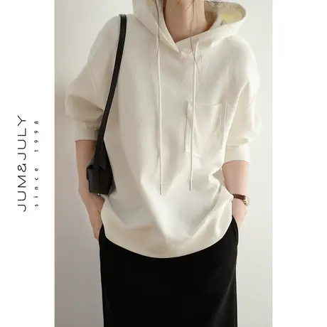 2023新款连帽卫衣女宽松套头上衣慵懒风ins春秋款oversize商品大图