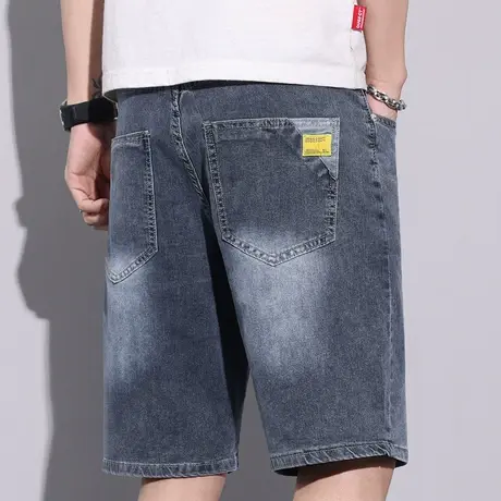半身五分休闲马裤子六分牛仔中裤夏季短裤男士薄款四分痞帅气夏裤图片