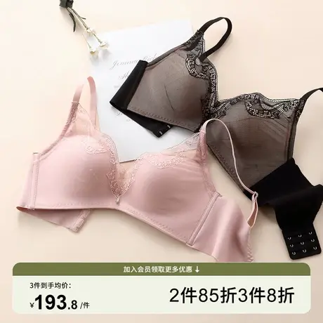 芬怡专柜同款小胸聚拢内衣女显大无钢圈蕾丝文胸性感胸罩EV117商品大图
