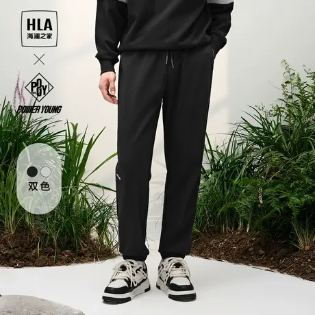 HLA/海澜之家POWER YOUNG系列休闲裤2023秋季抽绳系带卫裤男商品大图