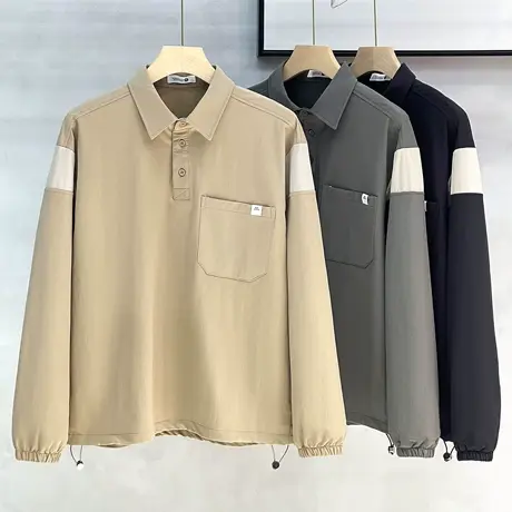 翻领日系夹克外套男宽松大码简约山系设计感冲锋衣春秋季潮牌上衣图片