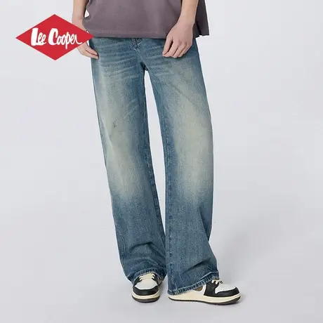 Lee Cooper/李库珀 复古牛仔裤男款25早春直筒宽松水洗阔腿长裤子商品大图