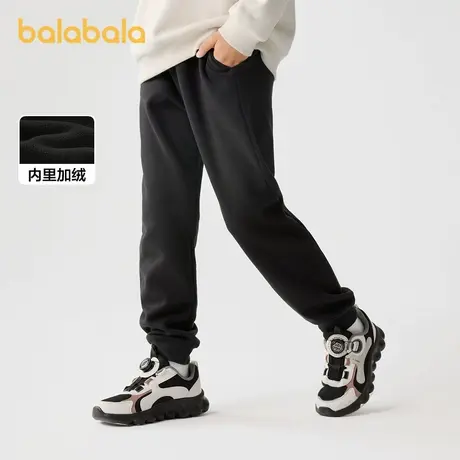 巴拉巴拉童装男童裤子秋冬小童大童长裤儿童运动加绒保暖休闲裤潮商品大图