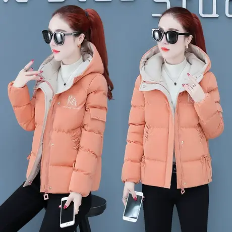 2023冬季新款羽绒棉服女装短款刺绣棉衣休闲外套连帽小个子棉袄潮图片