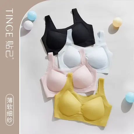 TINGE隐形美背文胸超薄无痕内衣女夏季小胸聚拢无钢圈防下垂抹胸商品大图