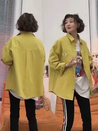 设计感翻领衬衫外套女欧洲站2023春季新款时尚洋气宽松衬衣上衣潮商品大图