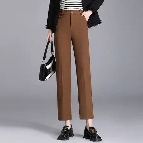 时尚小西裤女2023秋季新款小个子显瘦垂感直筒裤九分职业裤休闲裤图片